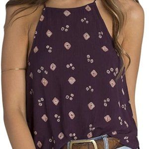 Billabong Purple Tank Top with Pink Pattern